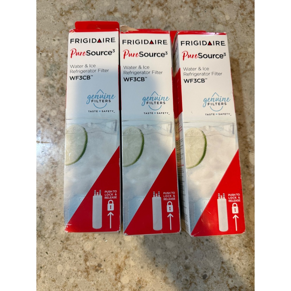 3 Pack Frigidaire PureSource 3 Refrigerator Water Filter WF3CB Genuine OEM